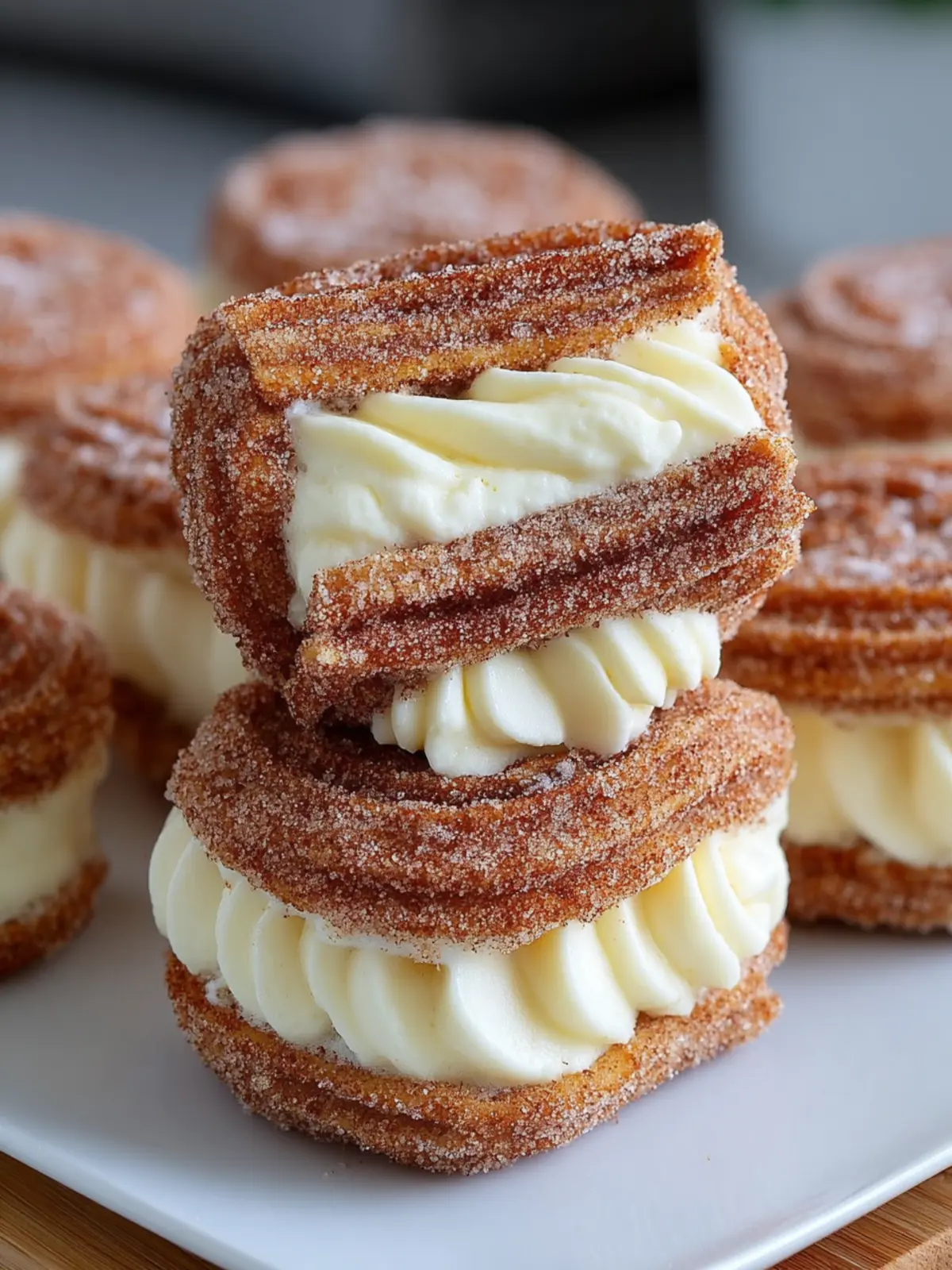 Cinnamon Churro Ice Cream Sandwiches First Image