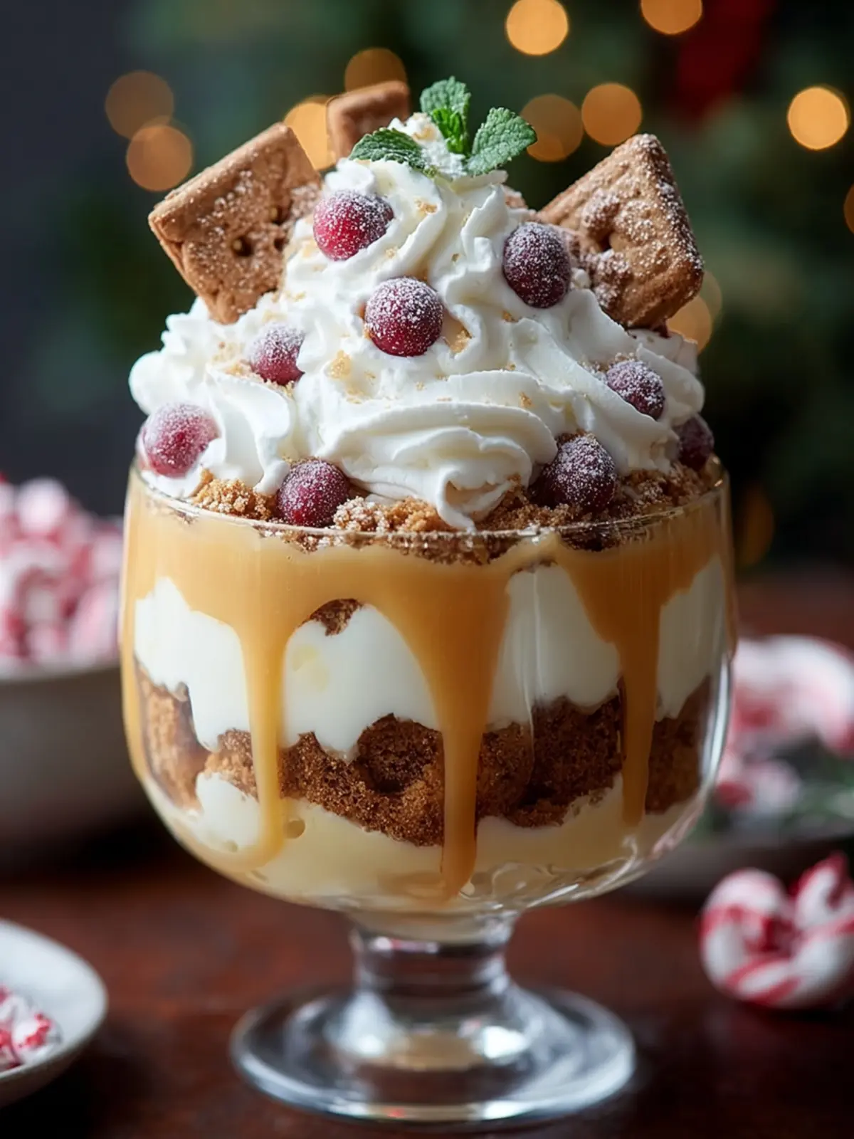 Festive Gingerbread Trifle Dessert First Image