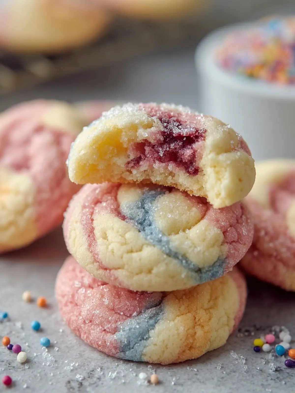 Colorful Swirled Sugar Cookies First Image