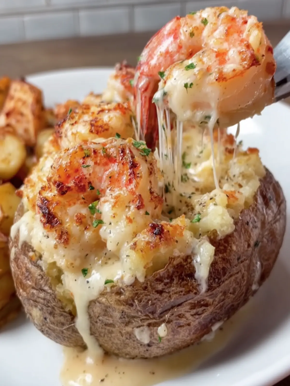 Cheesy Shrimp Stuffed Potatoes First Image