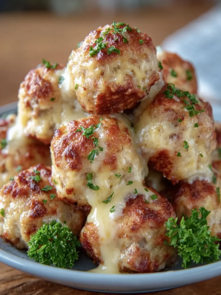 Cheesy Sausage Stuffing Balls First Image