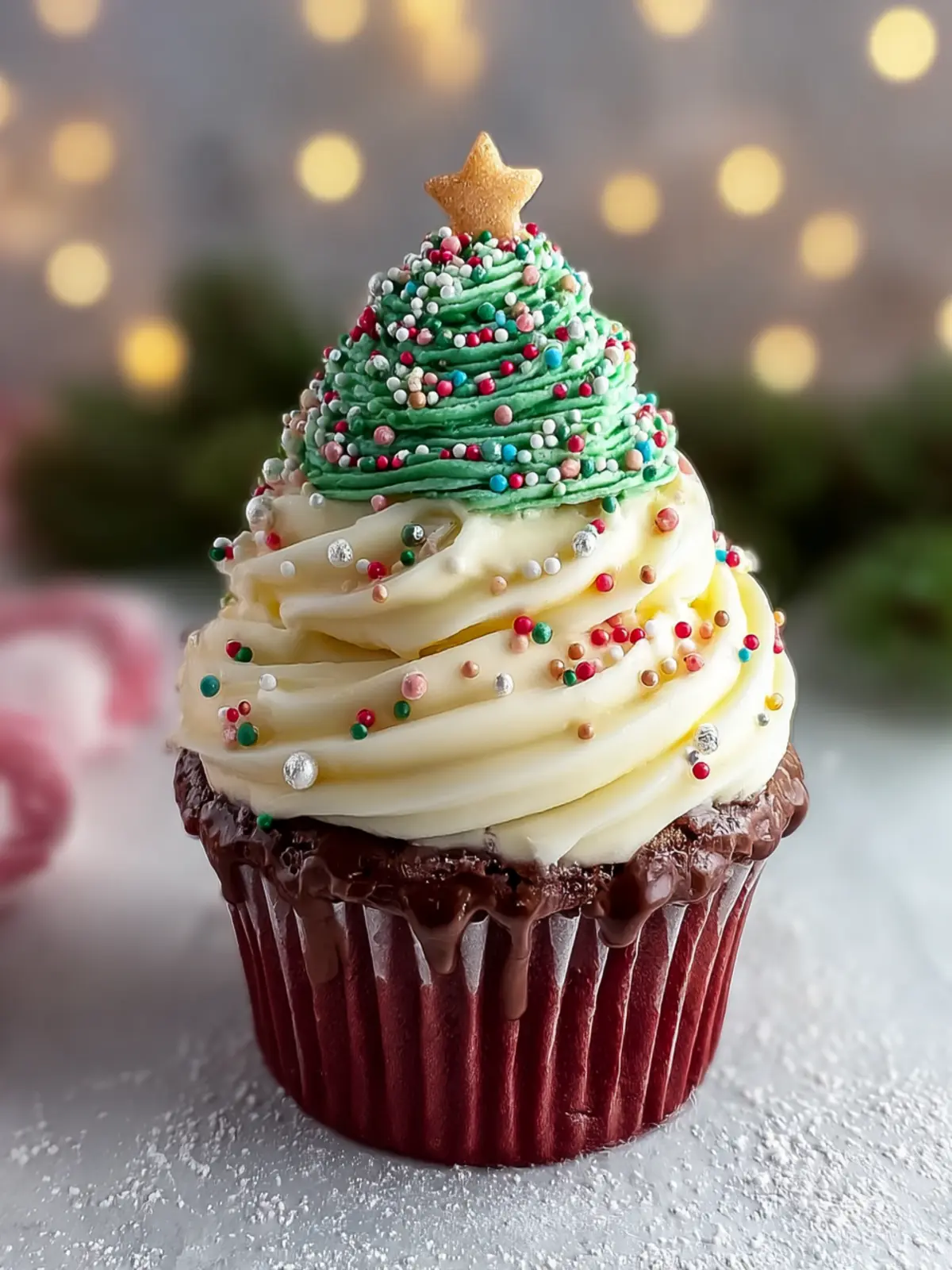 Christmas Tree Cupcakes First Image
