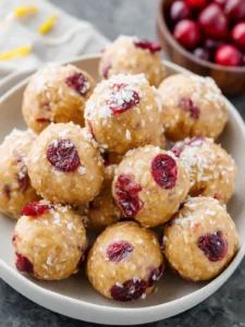 Cranberry Orange Protein Balls First Image