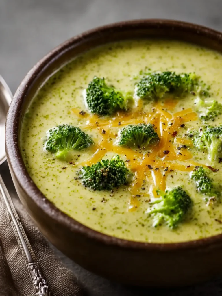 Vegan Broccoli Cheddar Soup Recipe First Image