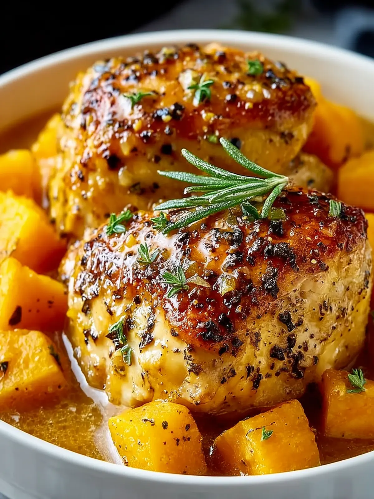 Crockpot Maple Dijon Chicken With Butternut Squash First Image