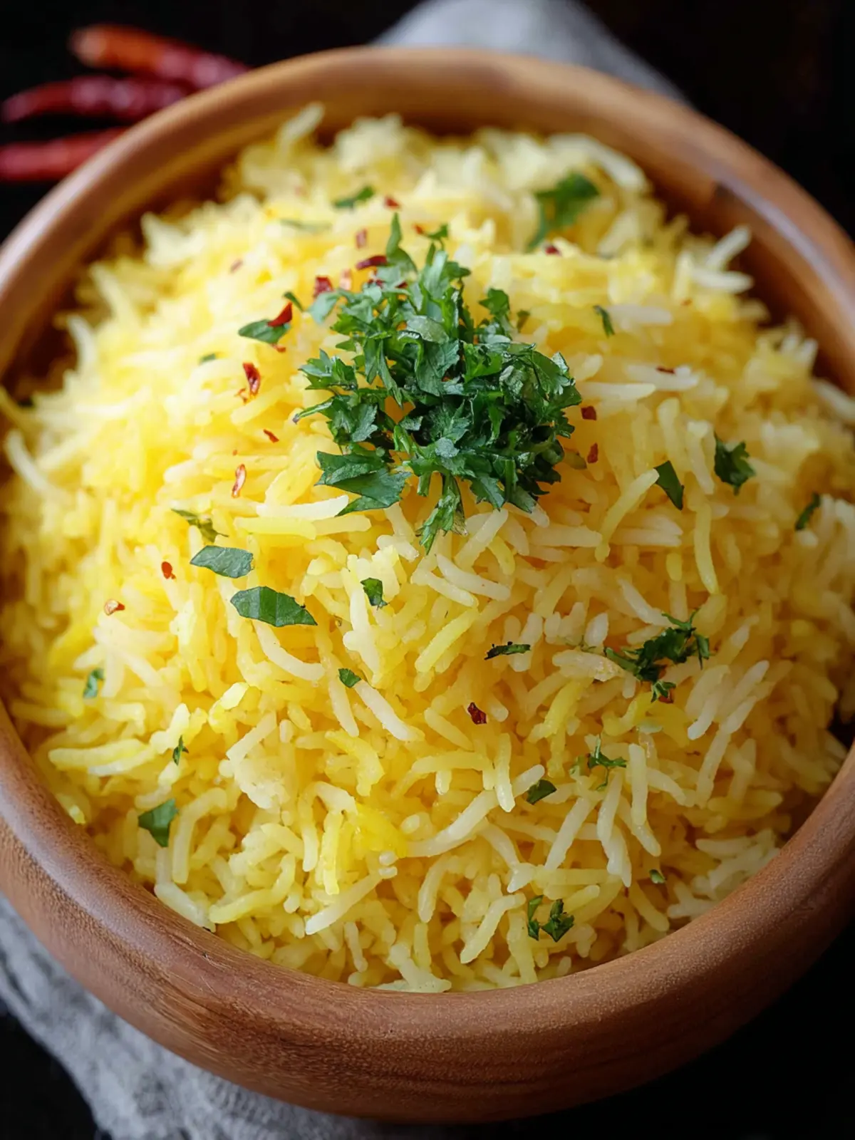 Easy Indian Saffron Yellow Basmati Rice Recipe First Image