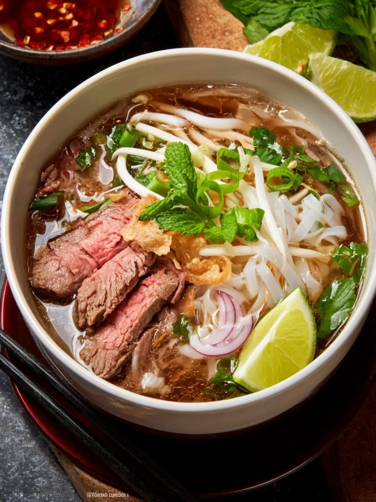 Prime Rib Pho Noodle Soup (Pho Bo) First Image
