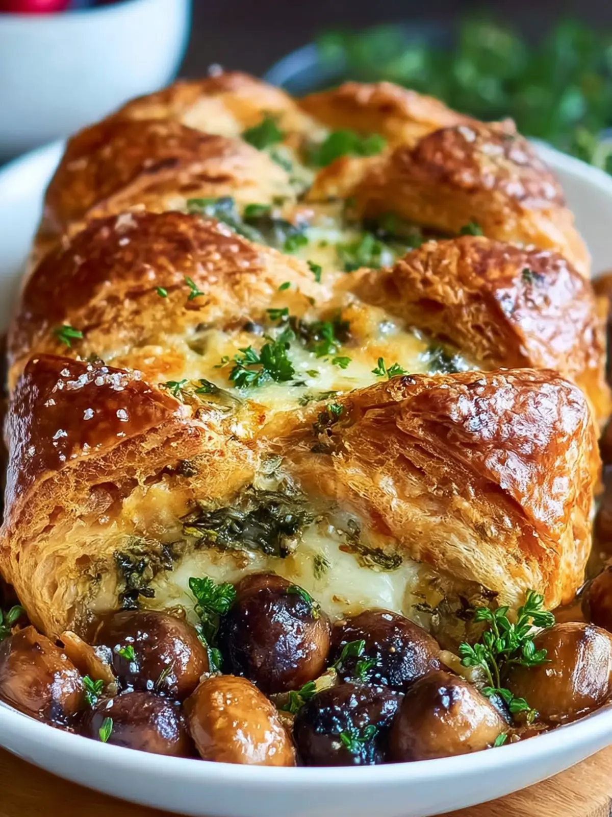 Irresistible Herby Mushroom Croissant Stuffing Recipe First Image
