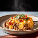 Cheesy Ground Beef and Rice Casserole First Image