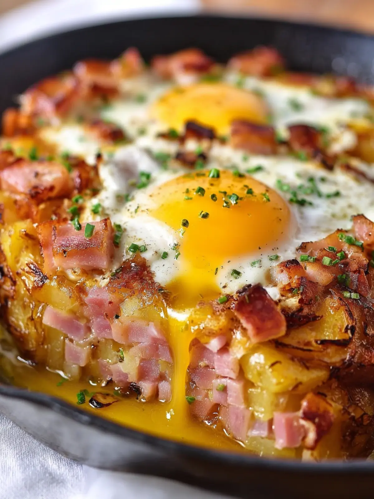 Honey Mustard Ham Egg and Potato Bake First Image
