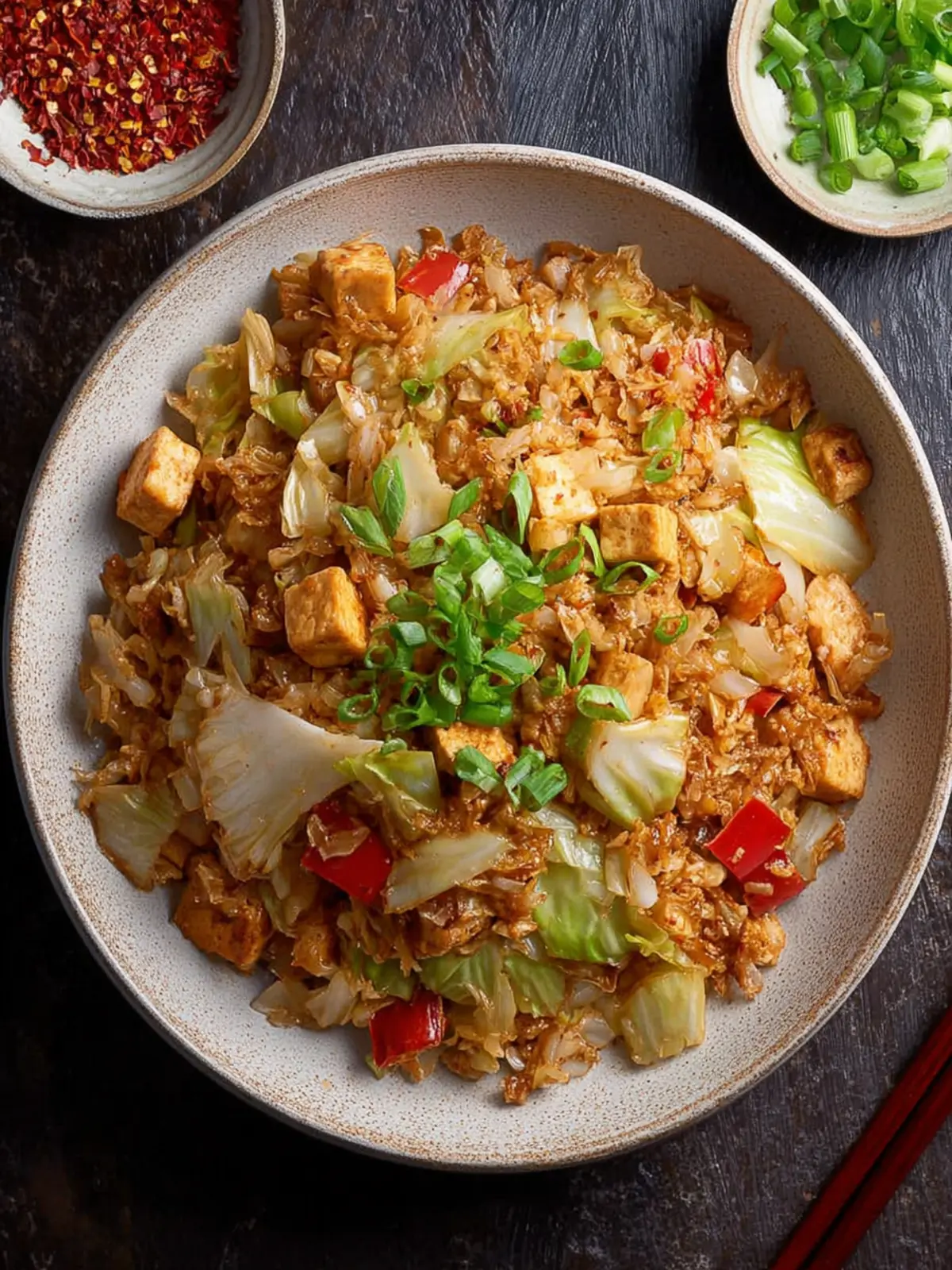 Tofu Cabbage Stir Fry (Low Carb, High Protein) First Image