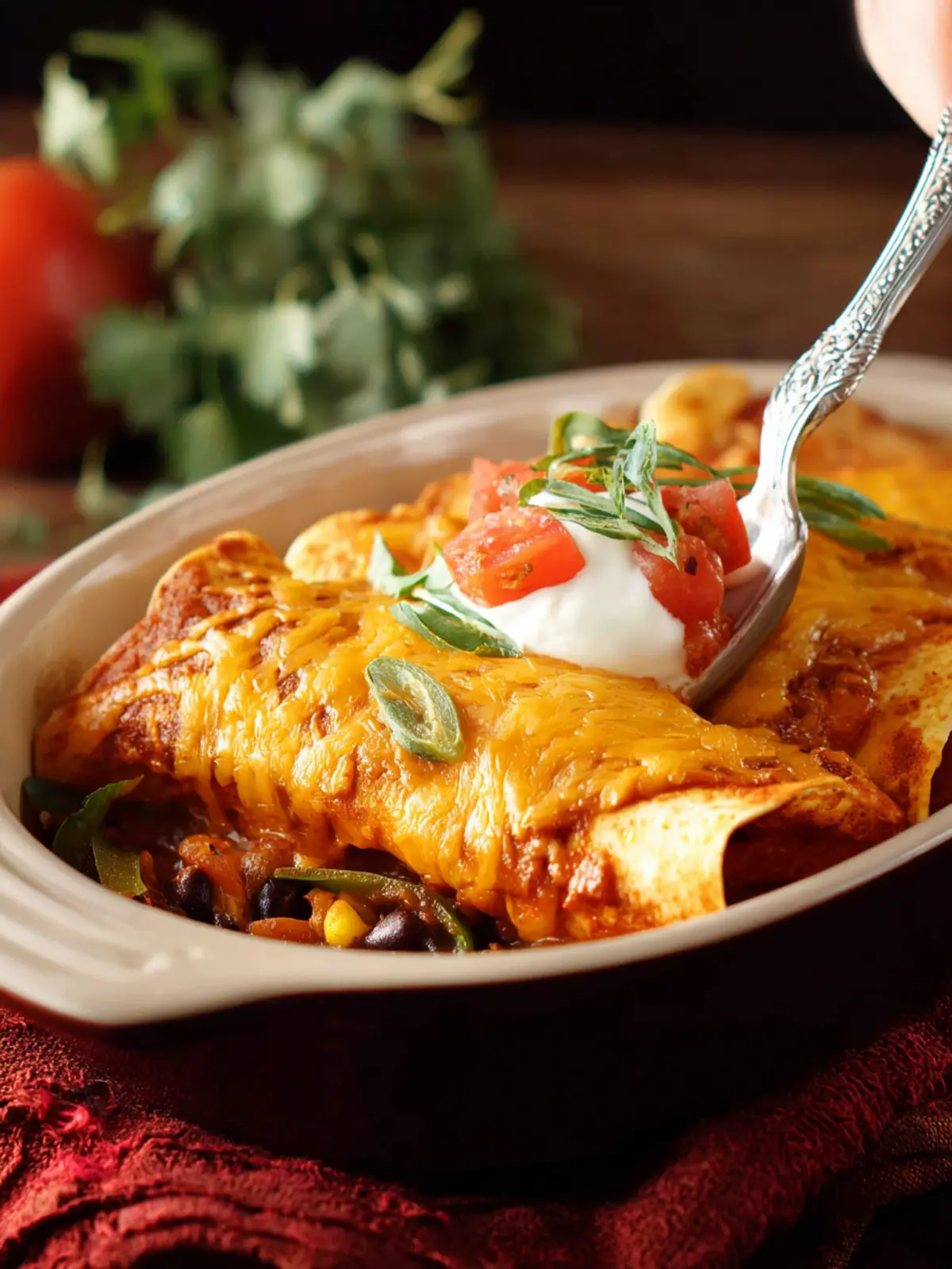 Vegetarian Enchiladas For One First Image