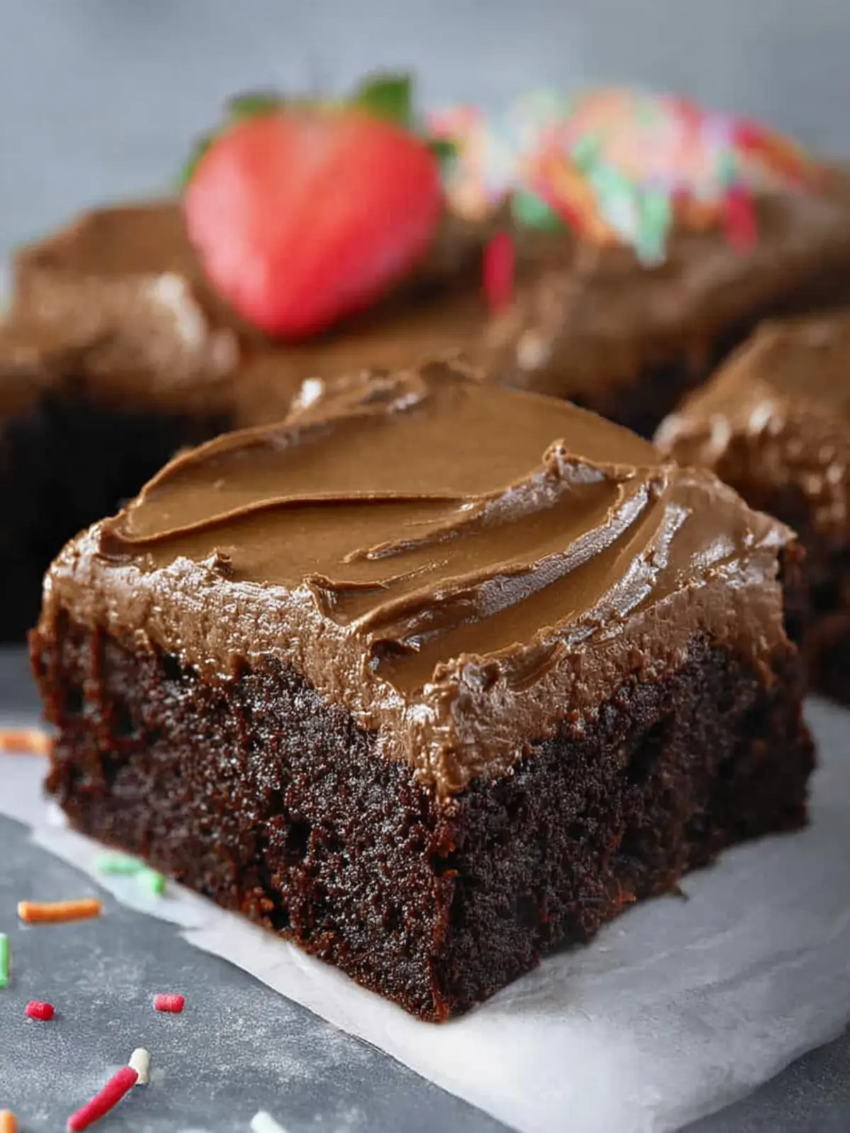 Chocolate Cream Cheese Frosted Brownies First Image