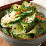 Creamy Asian Cucumber Salad Bowl Recipe First Image