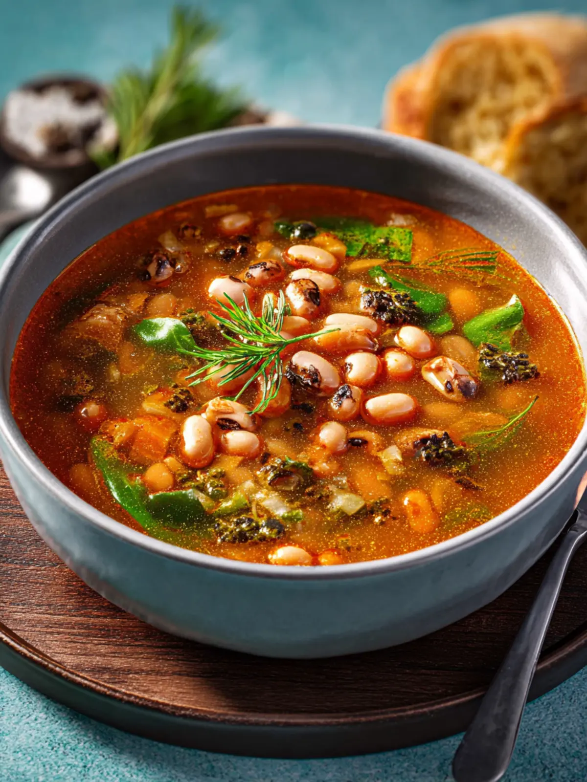 Greek Black-Eyed Pea Soup (Mavromatiká) First Image