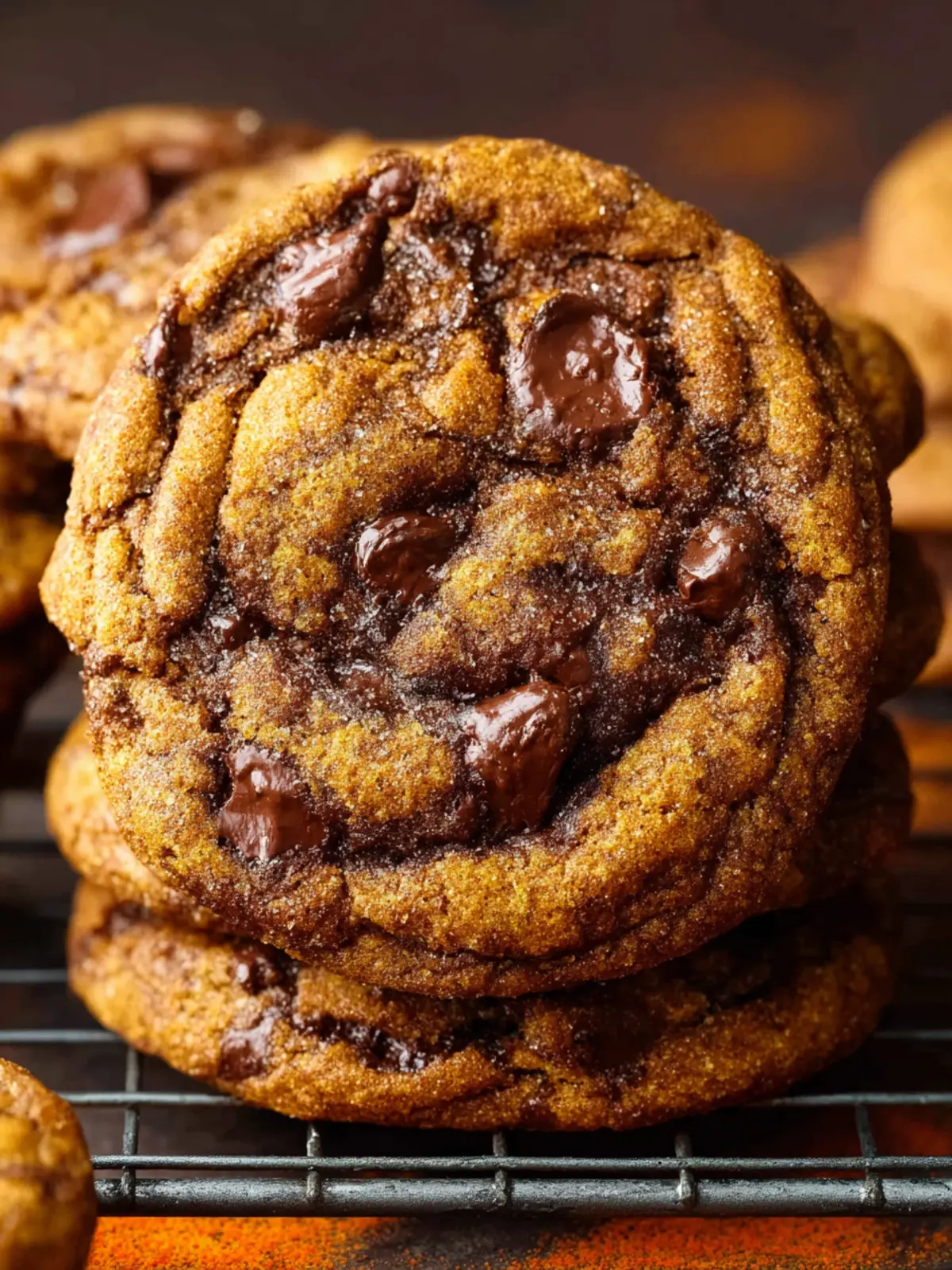 Chewy Pumpkin Chocolate Chip Cookies First Image
