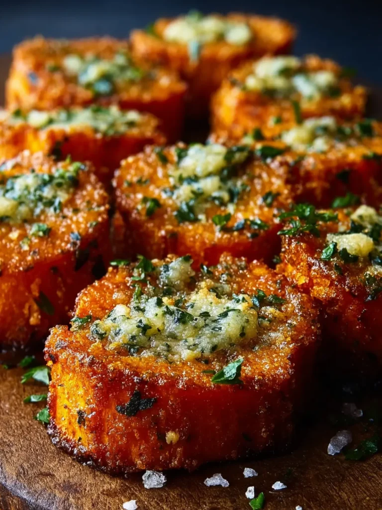 Crispy Baked Sweet Potato Bites with Parmesan Herb Butter First Image