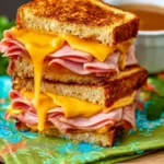 Air Fryer Grilled Ham and Cheese Sandwich First Image