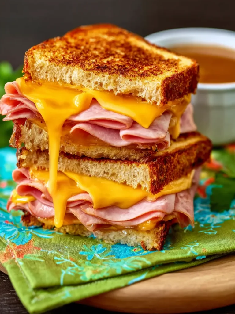 Air Fryer Grilled Ham and Cheese Sandwich First Image
