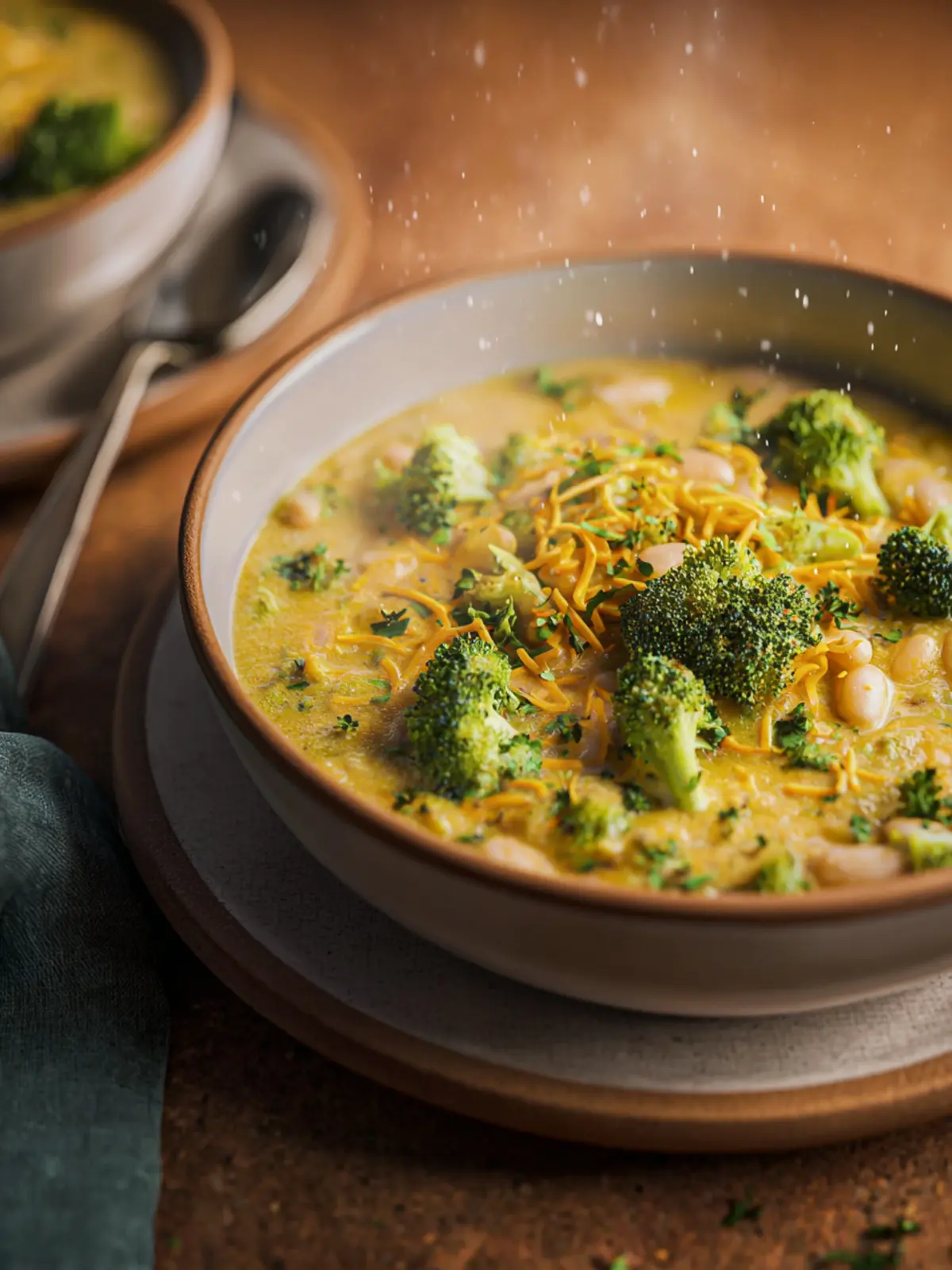 Broccoli Cheddar White Bean Soup First Image