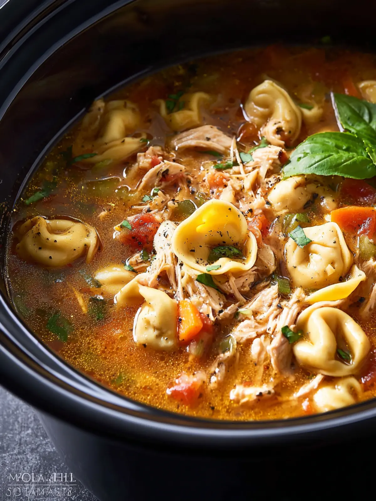 Crock Pot Chicken Tortellini Soup First Image