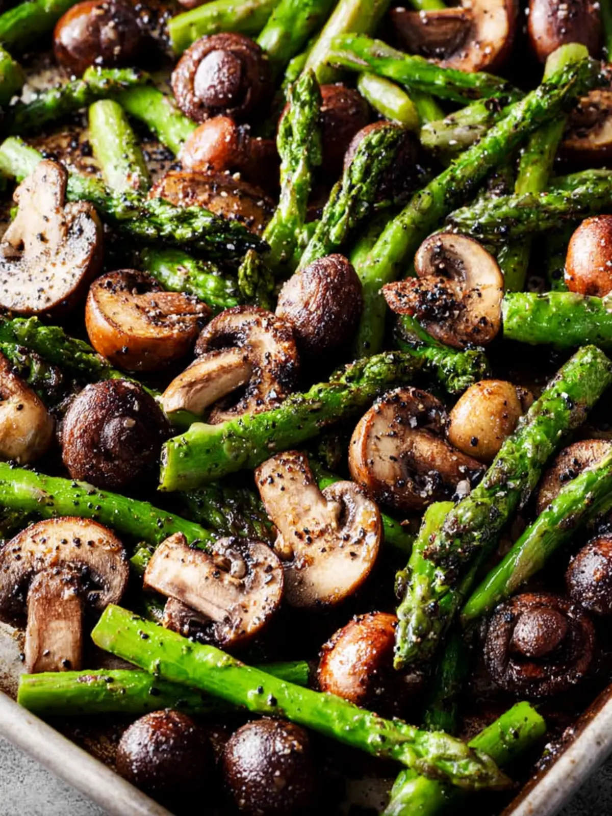Roasted Asparagus and Mushrooms First Image
