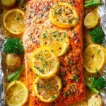Sheet Pan Honey Lemon Salmon First Image