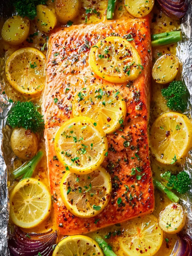 Sheet Pan Honey Lemon Salmon First Image