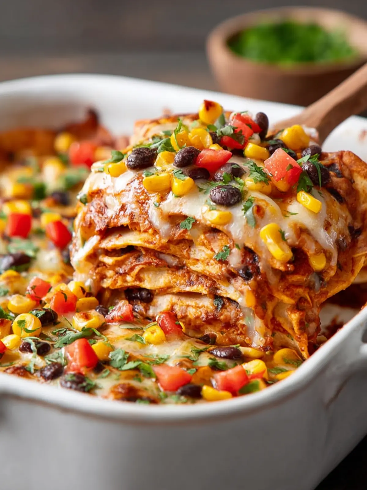 Vegan Enchilada Casserole First Image