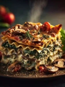 mushroom spinach lasagna First Image